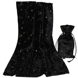 Black Velvet Divination Table Cloth - Altar Cloth | Tarot Card Reading mat